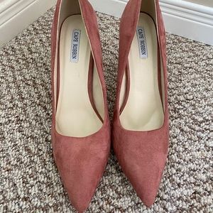 Brand new pink suede heels